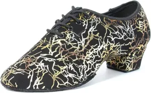 HIPPOSEUS Women's lace-up Latin Dance Shoes Men Ballroom Modern Jazz Dance Practice Performance Shoes with Closed Toes,Model WH-SD