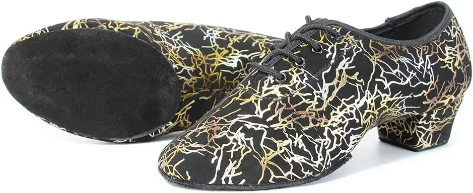 HIPPOSEUS Women's lace-up Latin Dance Shoes Men Ballroom Modern Jazz Dance Practice Performance Shoes with Closed Toes,Model WH-SD