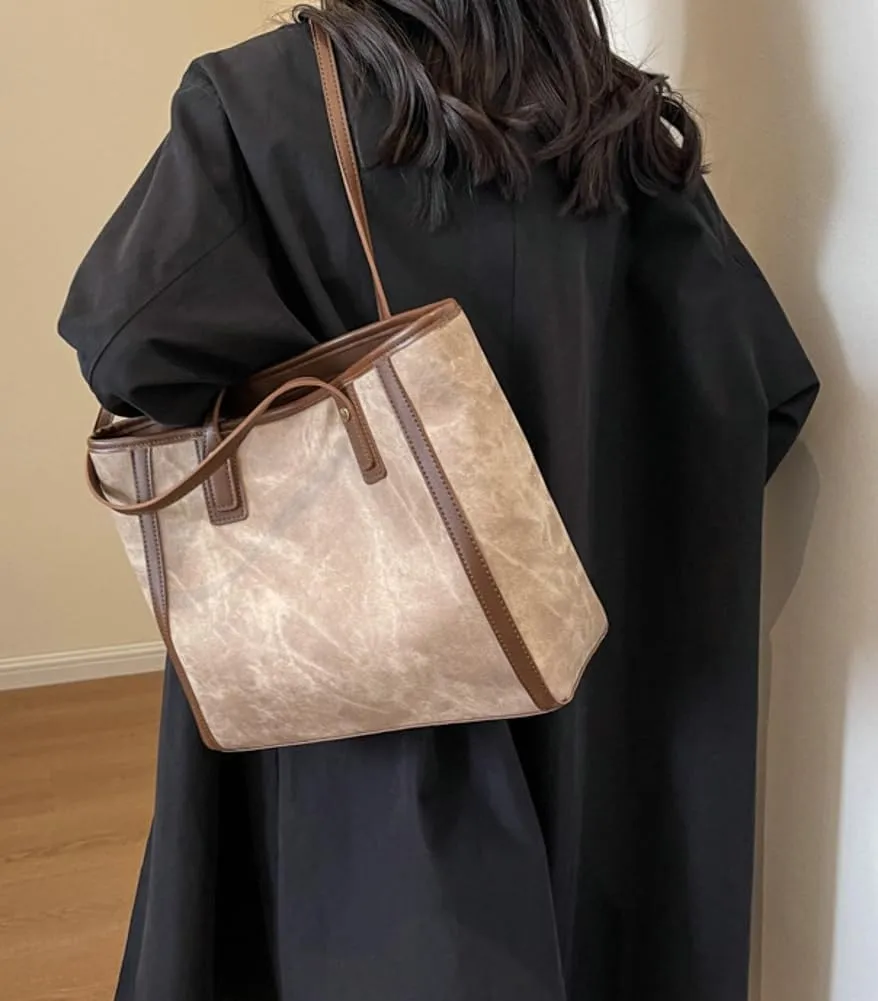 Hobo Purses for Women Soft PU Leather Tote Handbags Slouchy Hobo Bags Top Handle Shoulder Bag
