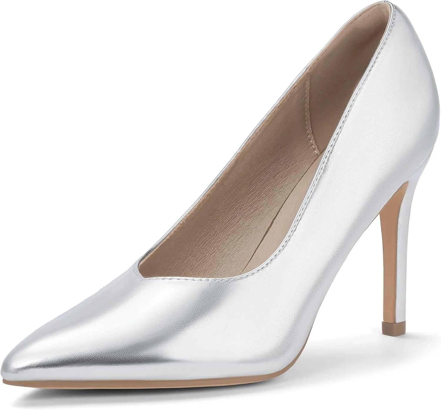 IDIFU IN4 High Heels Closed Toe Heels Women's Pumps Stiletto Pointed Toe Dress Shoes for Women Wedding Prom Bridal Work Office Business Prom Bride Trendy Dressy Sexy Comfortable Pumps Shoes