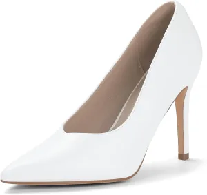 IDIFU IN4 High Heels Closed Toe Heels Women's Pumps Stiletto Pointed Toe Dress Shoes for Women Wedding Prom Bridal Work Office Business Prom Bride Trendy Dressy Sexy Comfortable Pumps Shoes