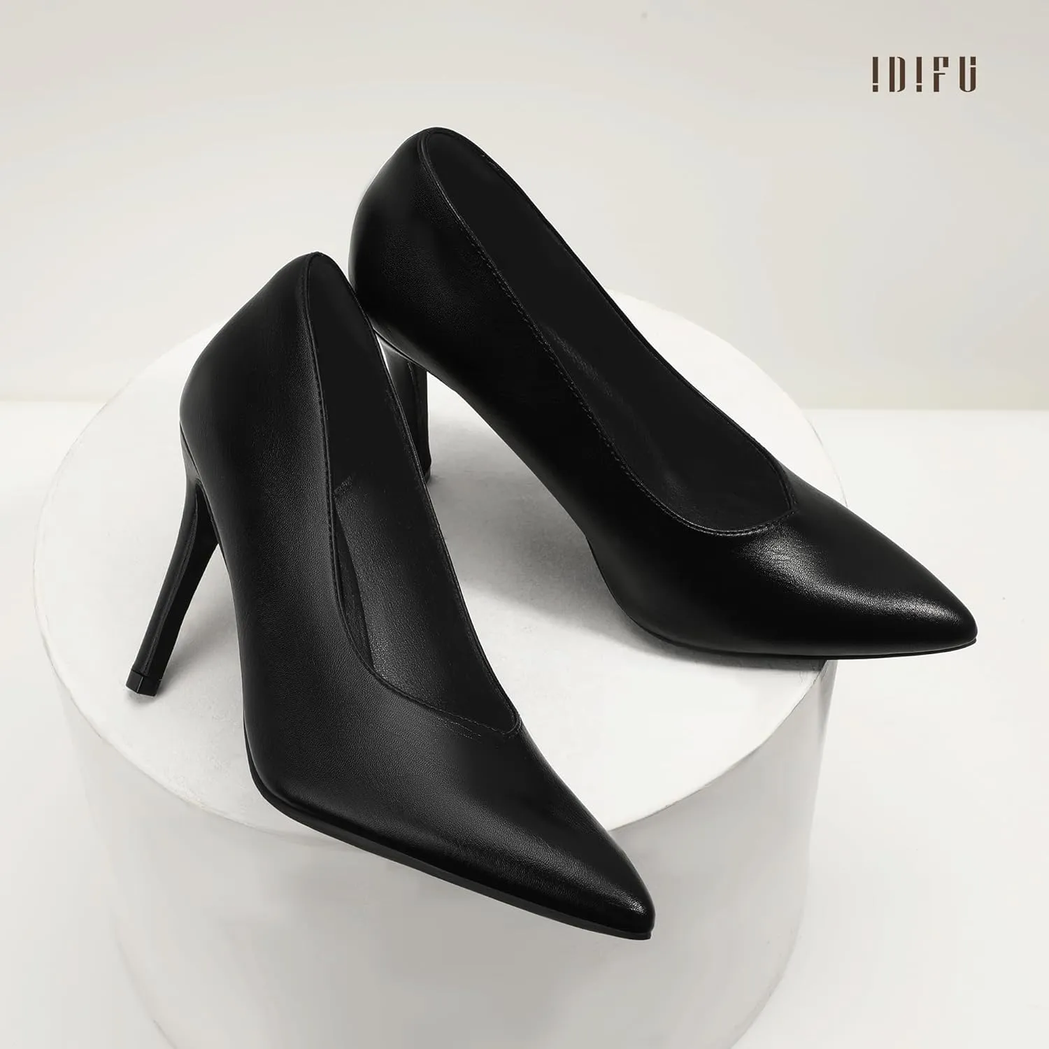 IDIFU IN4 High Heels Closed Toe Heels Women's Pumps Stiletto Pointed Toe Dress Shoes for Women Wedding Prom Bridal Work Office Business Prom Bride Trendy Dressy Sexy Comfortable Pumps Shoes