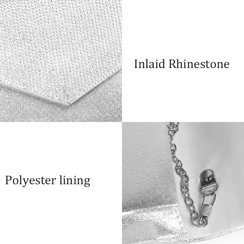 Inlaid Rhinestone Envelope Bag Simple Versatile Banquet Handbag