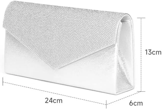 Inlaid Rhinestone Envelope Bag Simple Versatile Banquet Handbag