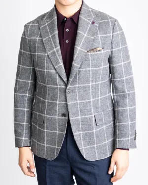 Italian Grey Windowpane Sportcoat