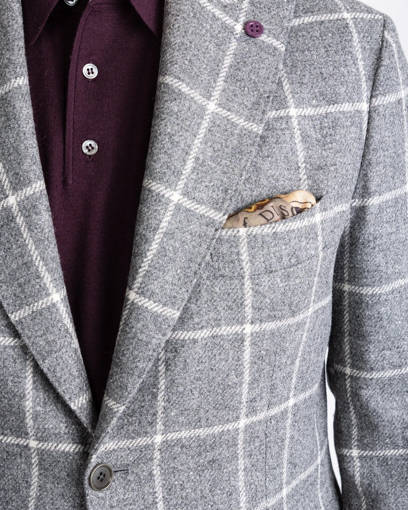 Italian Grey Windowpane Sportcoat