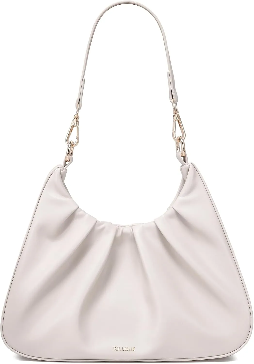 JOLLQUE Small Shoulder Bag for Women,Mini Leather Dumpling Tote Purse,Handbags Soft Ruched Cloud