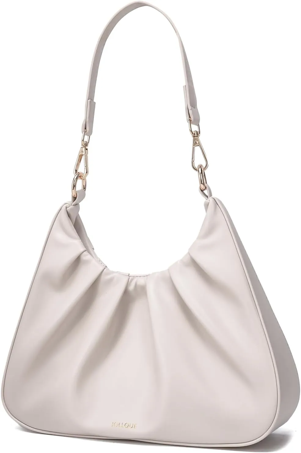 JOLLQUE Small Shoulder Bag for Women,Mini Leather Dumpling Tote Purse,Handbags Soft Ruched Cloud