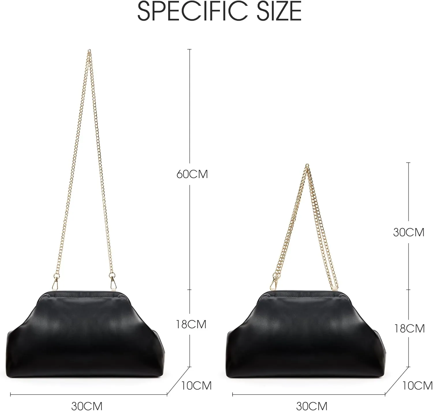 KALIDI Dumpling Crossbody Bag Soft Vegan Leather Evening Clutch for Women Wedding Purse Summer Soft Vegan Leather Handbag