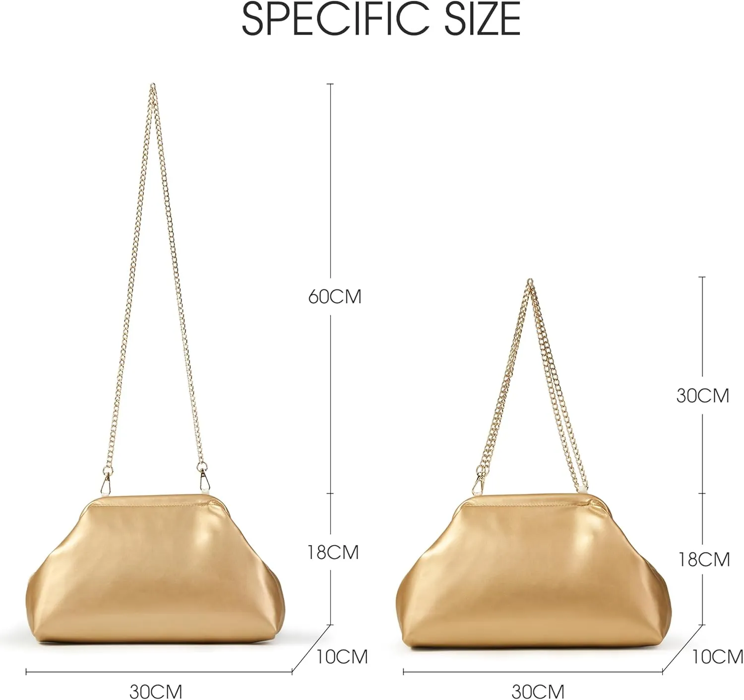 KALIDI Dumpling Crossbody Bag Soft Vegan Leather Evening Clutch for Women Wedding Purse Summer Soft Vegan Leather Handbag