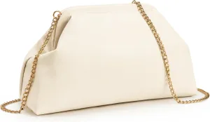 KALIDI Dumpling Crossbody Bag Soft Vegan Leather Evening Clutch for Women Wedding Purse Summer Soft Vegan Leather Handbag