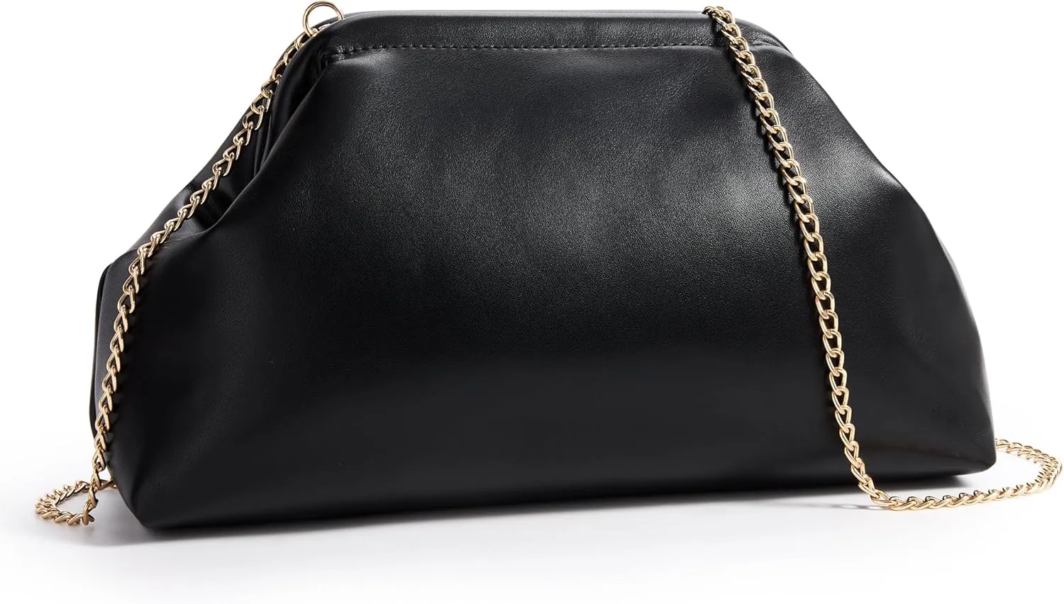 KALIDI Dumpling Crossbody Bag Soft Vegan Leather Evening Clutch for Women Wedding Purse Summer Soft Vegan Leather Handbag