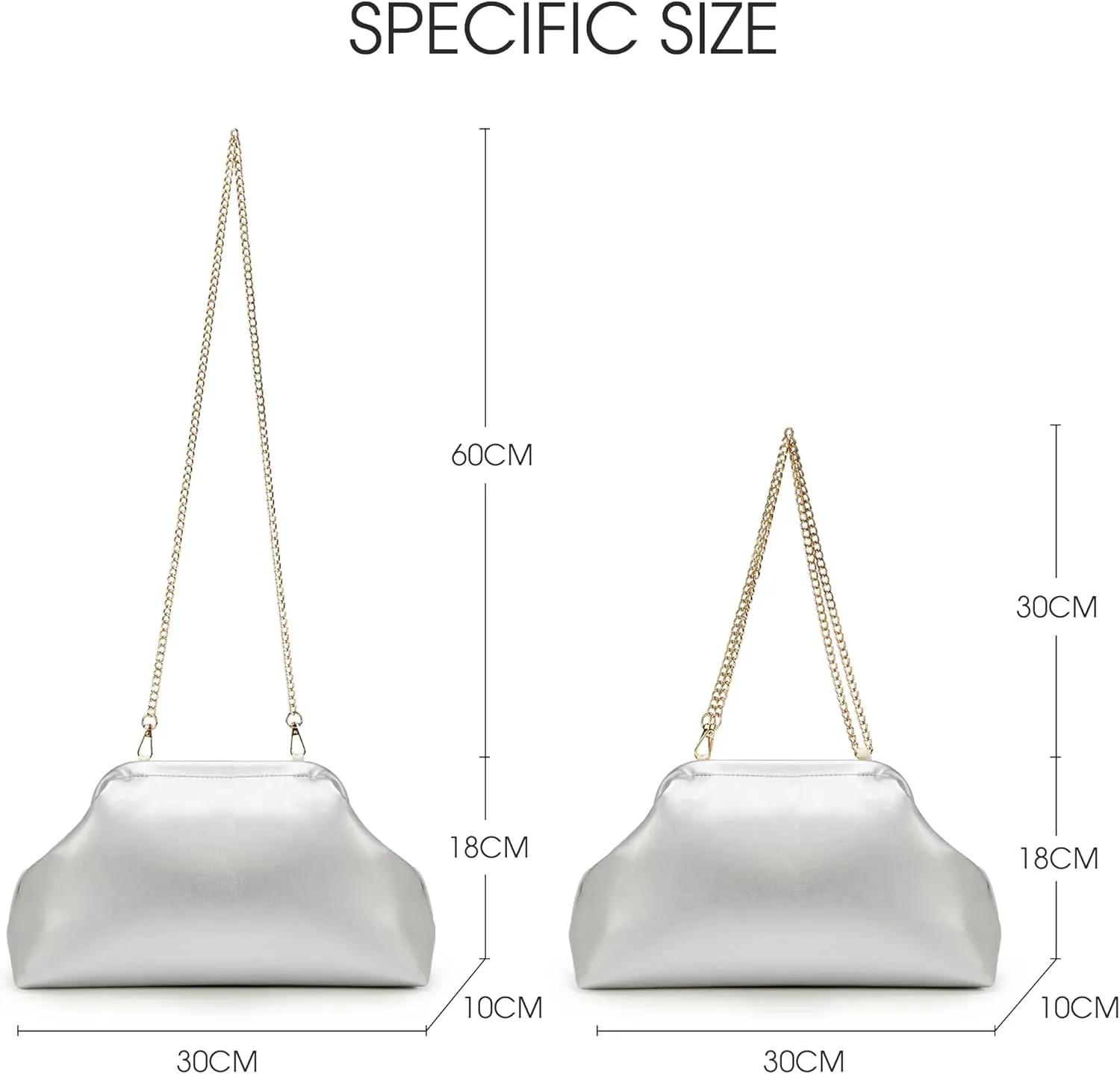 KALIDI Dumpling Crossbody Bag Soft Vegan Leather Evening Clutch for Women Wedding Purse Summer Soft Vegan Leather Handbag