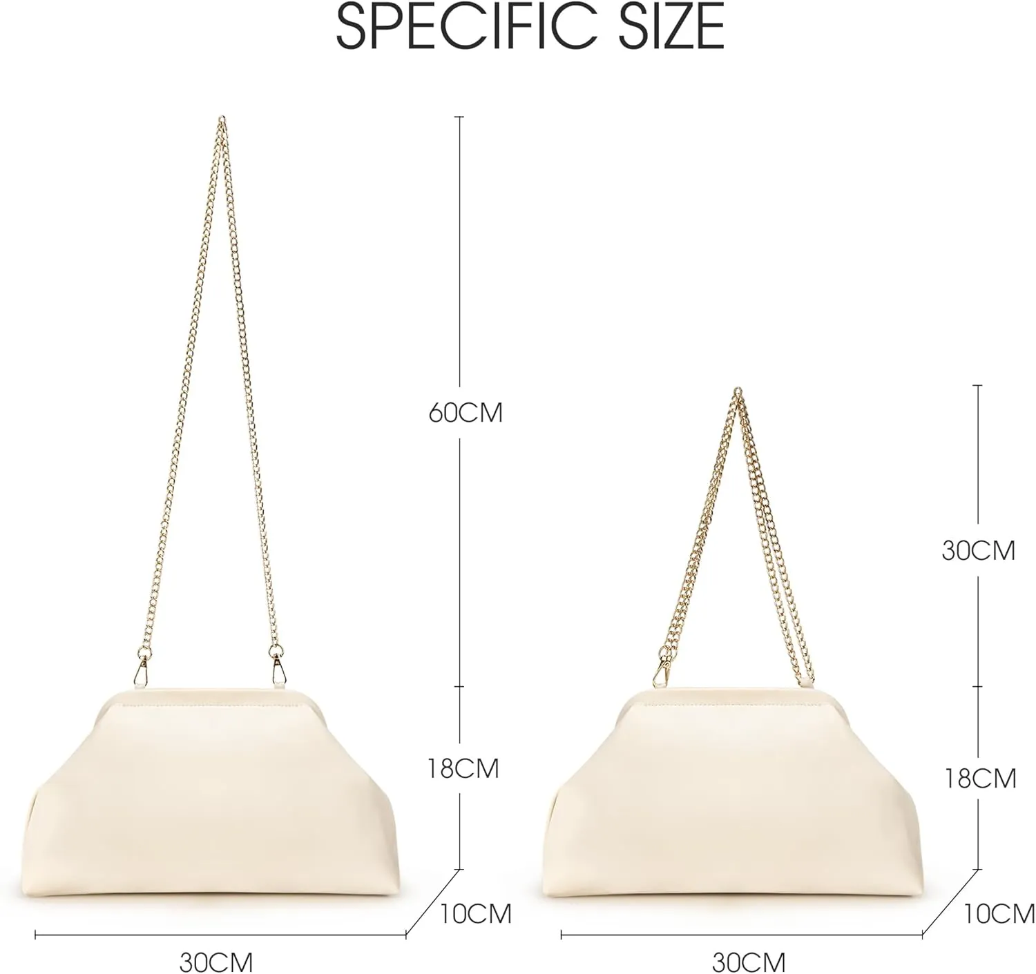 KALIDI Dumpling Crossbody Bag Soft Vegan Leather Evening Clutch for Women Wedding Purse Summer Soft Vegan Leather Handbag