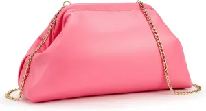 KALIDI Dumpling Crossbody Bag Soft Vegan Leather Evening Clutch for Women Wedding Purse Summer Soft Vegan Leather Handbag