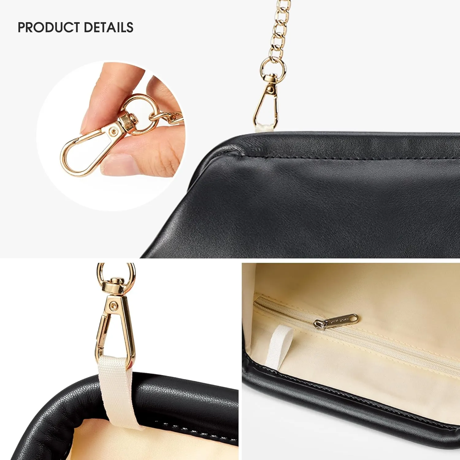 KALIDI Dumpling Crossbody Bag Soft Vegan Leather Evening Clutch for Women Wedding Purse Summer Soft Vegan Leather Handbag