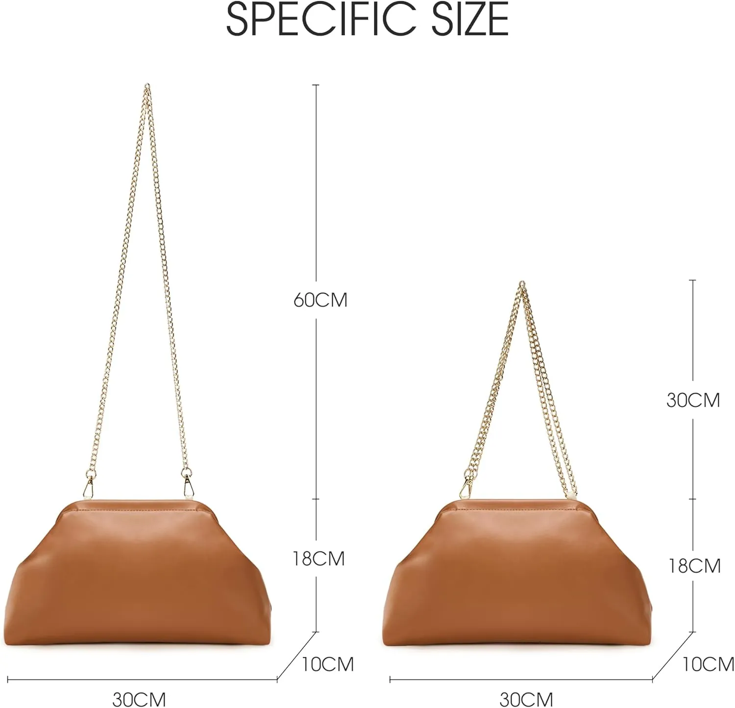 KALIDI Dumpling Crossbody Bag Soft Vegan Leather Evening Clutch for Women Wedding Purse Summer Soft Vegan Leather Handbag