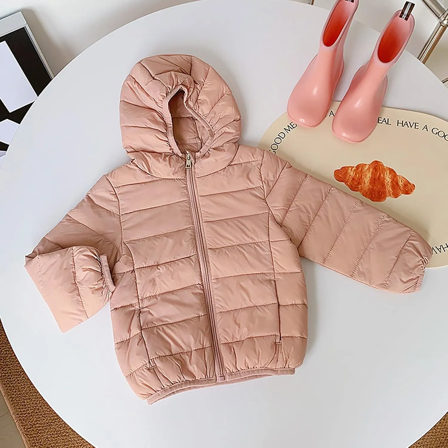 Kids Boy Girl Puffer Jacket Coat Zip Up Hoodies Warm Insulated Padded Jackets Girls' Outerwear Down Jackets & Coats