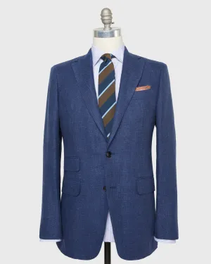 Kincaid No. 2 Jacket in Navy Mix Wool/Linen Hopsack