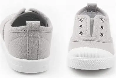 kkdom Kids Candy Color Canvas Sneaker Slip-on Baby Boys Girls Casual Fashion Shoes