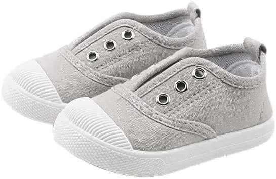 kkdom Kids Candy Color Canvas Sneaker Slip-on Baby Boys Girls Casual Fashion Shoes
