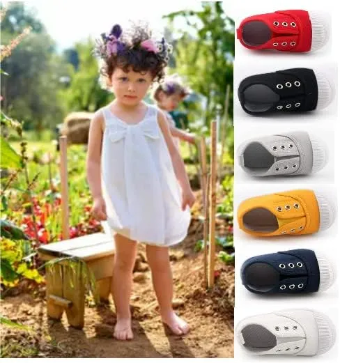 kkdom Kids Candy Color Canvas Sneaker Slip-on Baby Boys Girls Casual Fashion Shoes