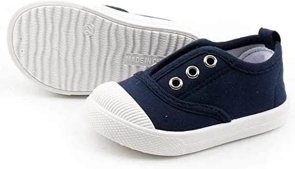 kkdom Kids Candy Color Canvas Sneaker Slip-on Baby Boys Girls Casual Fashion Shoes