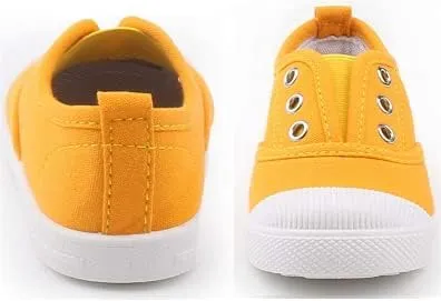 kkdom Kids Candy Color Canvas Sneaker Slip-on Baby Boys Girls Casual Fashion Shoes