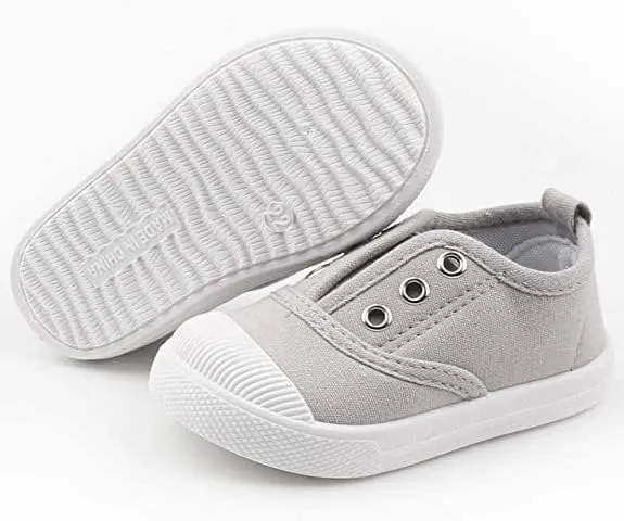 kkdom Kids Candy Color Canvas Sneaker Slip-on Baby Boys Girls Casual Fashion Shoes