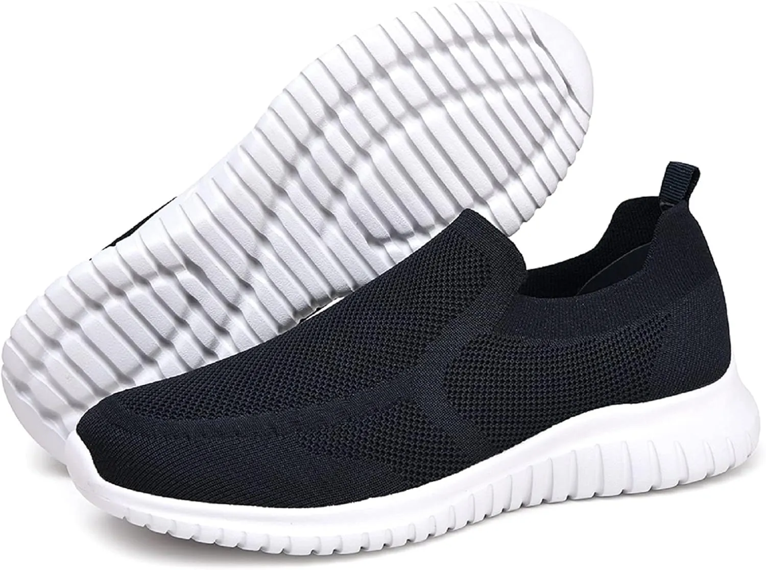 konhill Men's Breathable Tennis Shoes - Slip on Walking Casual Athletic Sneakers Shoes