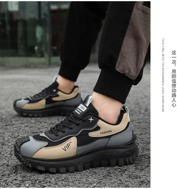 Large Size Men's Casual Fashion Sneakers mesh Breathable Match Color 2025 New Trend Increase FJ0313