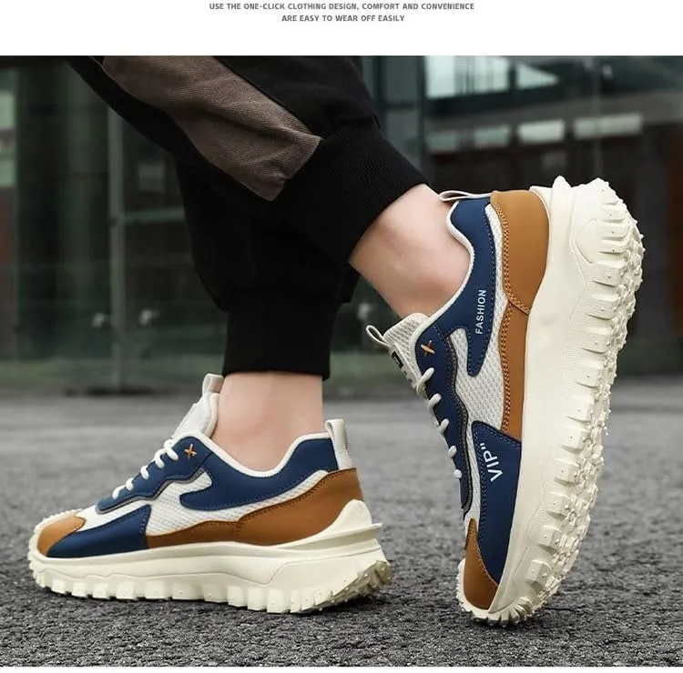 Large Size Men's Casual Fashion Sneakers mesh Breathable Match Color 2025 New Trend Increase FJ0313