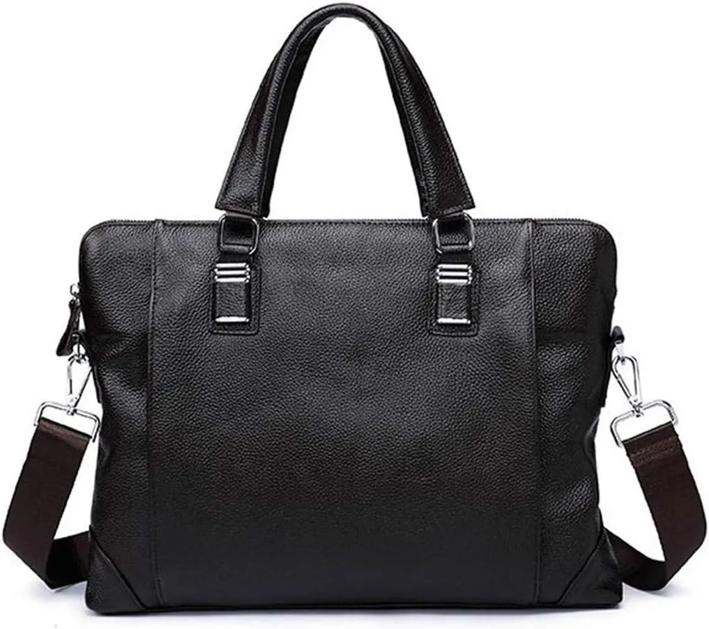 Leather Briefcase Messenger Business Bags Laptop Handbag for Men Leather Briefcase Shoulder Laptop Business Vintage Slim Bags for Men