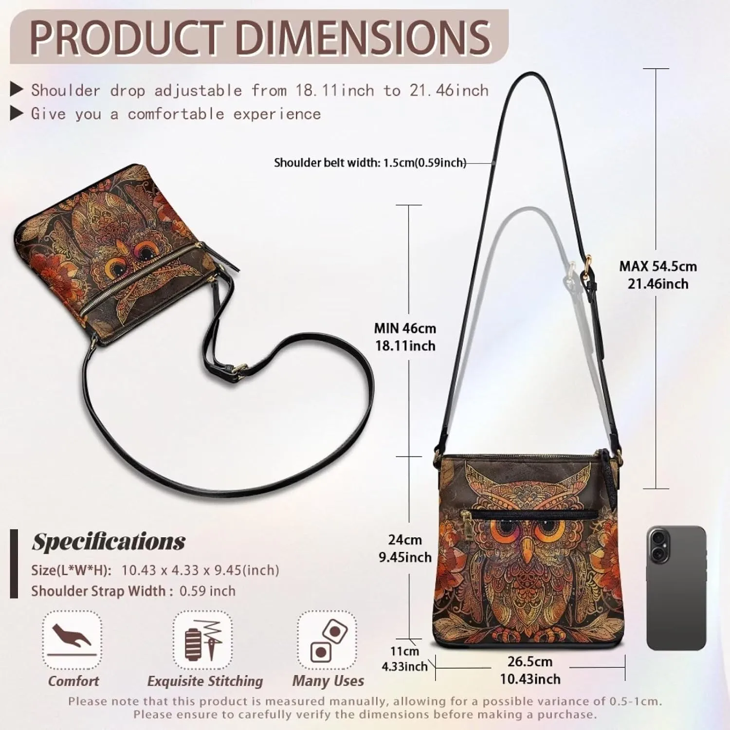 Leather Crossbody Hobo Purses for Women, Ladies Shoulder Bags Handbags Sling Messenger Bag