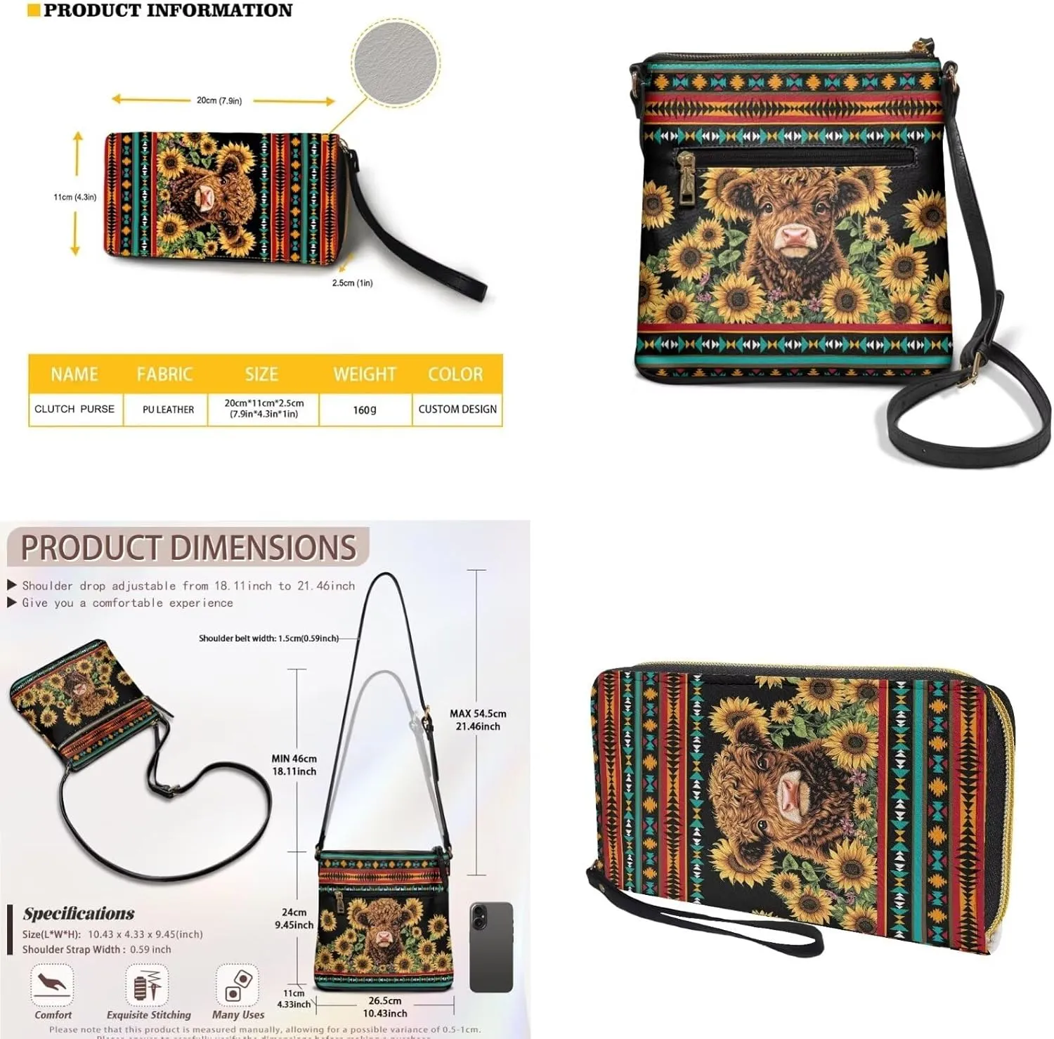 Leather Crossbody Satchel Bags for Women Sling Messenger Purse Shoulder Bag with Wallet
