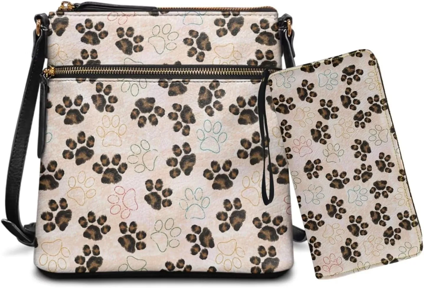 Leather Crossbody Satchel Bags for Women Sling Messenger Purse Shoulder Bag with Wallet