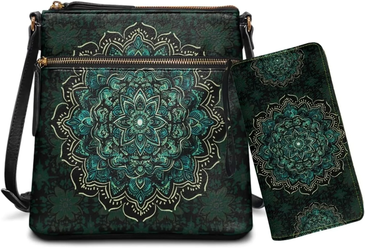 Leather Crossbody Satchel Bags for Women Sling Messenger Purse Shoulder Bag with Wallet