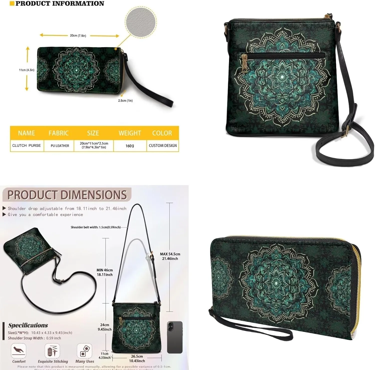 Leather Crossbody Satchel Bags for Women Sling Messenger Purse Shoulder Bag with Wallet