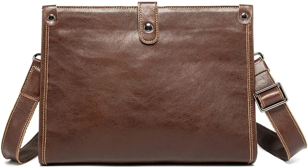 Leather Shoulder Bag for Men Leather Briefcase Bag Business Clutch Bags Envelope Bag Men Crossbody Bags
