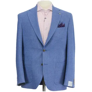 Light Blue Hampton Contemporary Fit Wool-Cotton Sport Jacket - Jack Victor