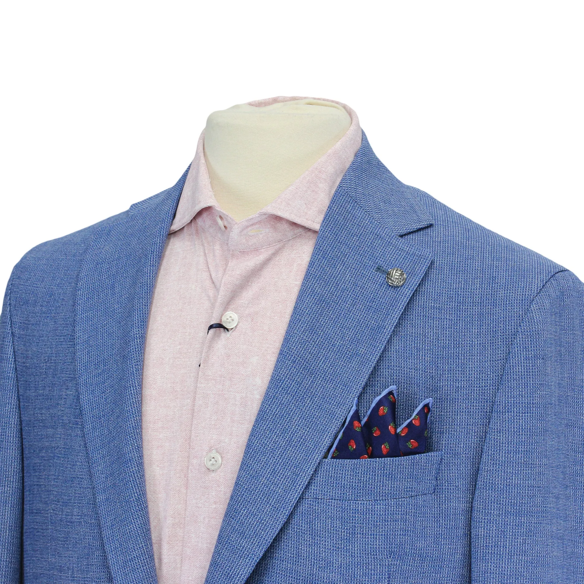 Light Blue Hampton Contemporary Fit Wool-Cotton Sport Jacket - Jack Victor