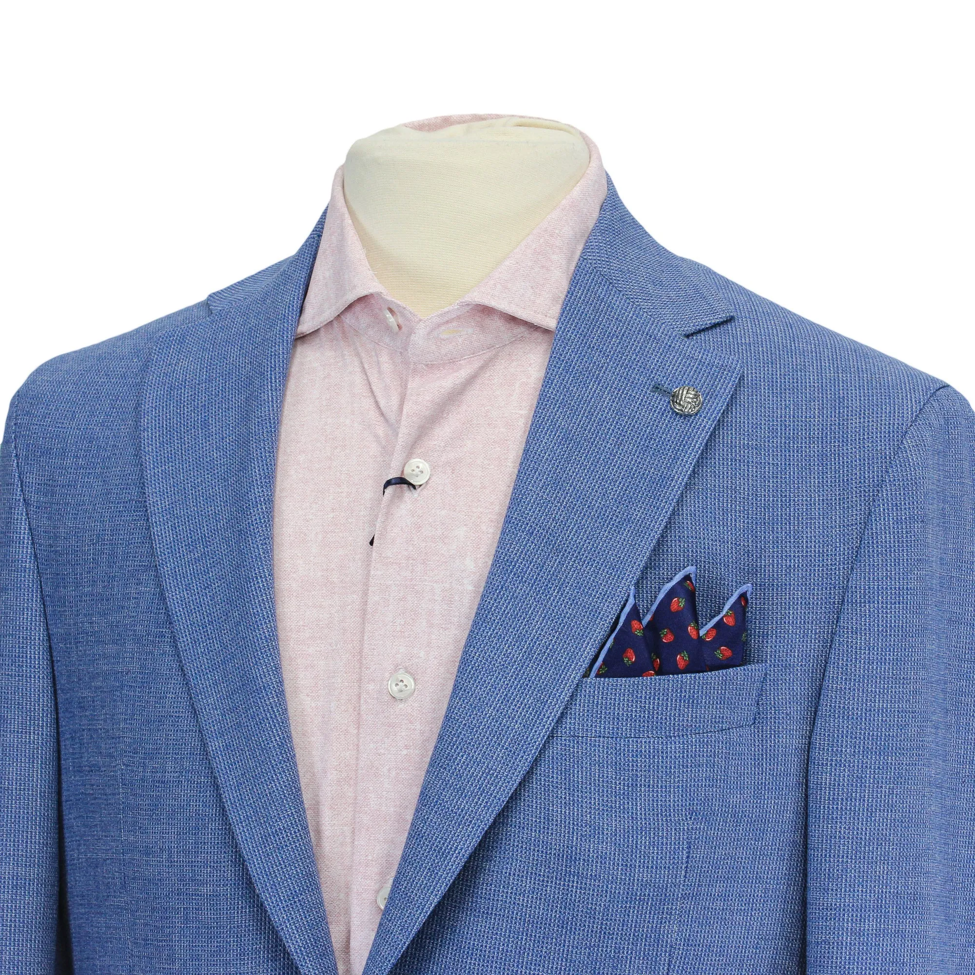 Light Blue Hampton Contemporary Fit Wool-Cotton Sport Jacket - Jack Victor