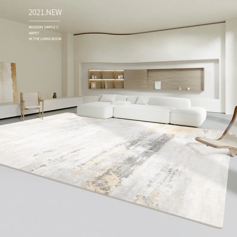 Light Luxury Carpet Home Decoration Large Area Living Room Bedroom Study Cloakroom Thickened Soft Polyester Rugs