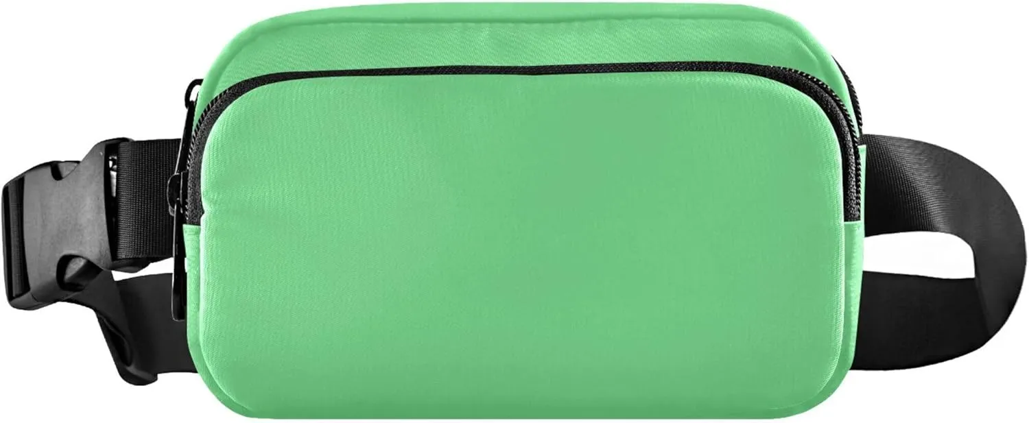 Light Malachite Green Women Fanny Packs Waterproof Hip Pack Belt Bag Cute Crossbody Waist Purse