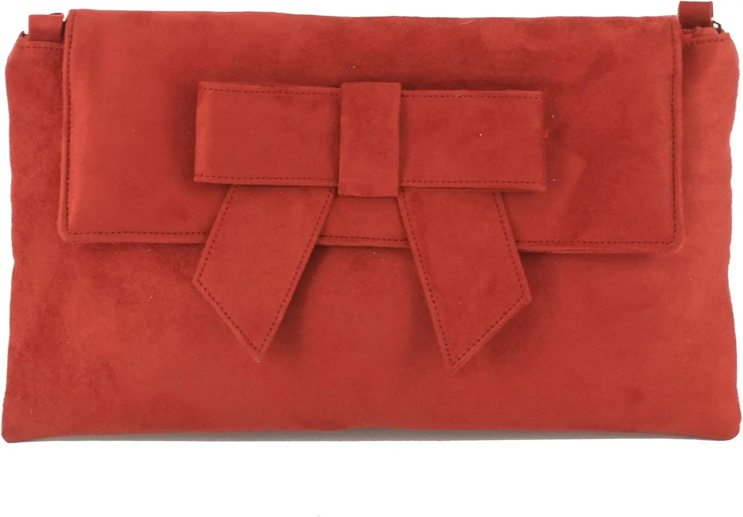 LONI Womens Clutch Bag Shoulder Bag Wristlet in Suede Faux Leather
