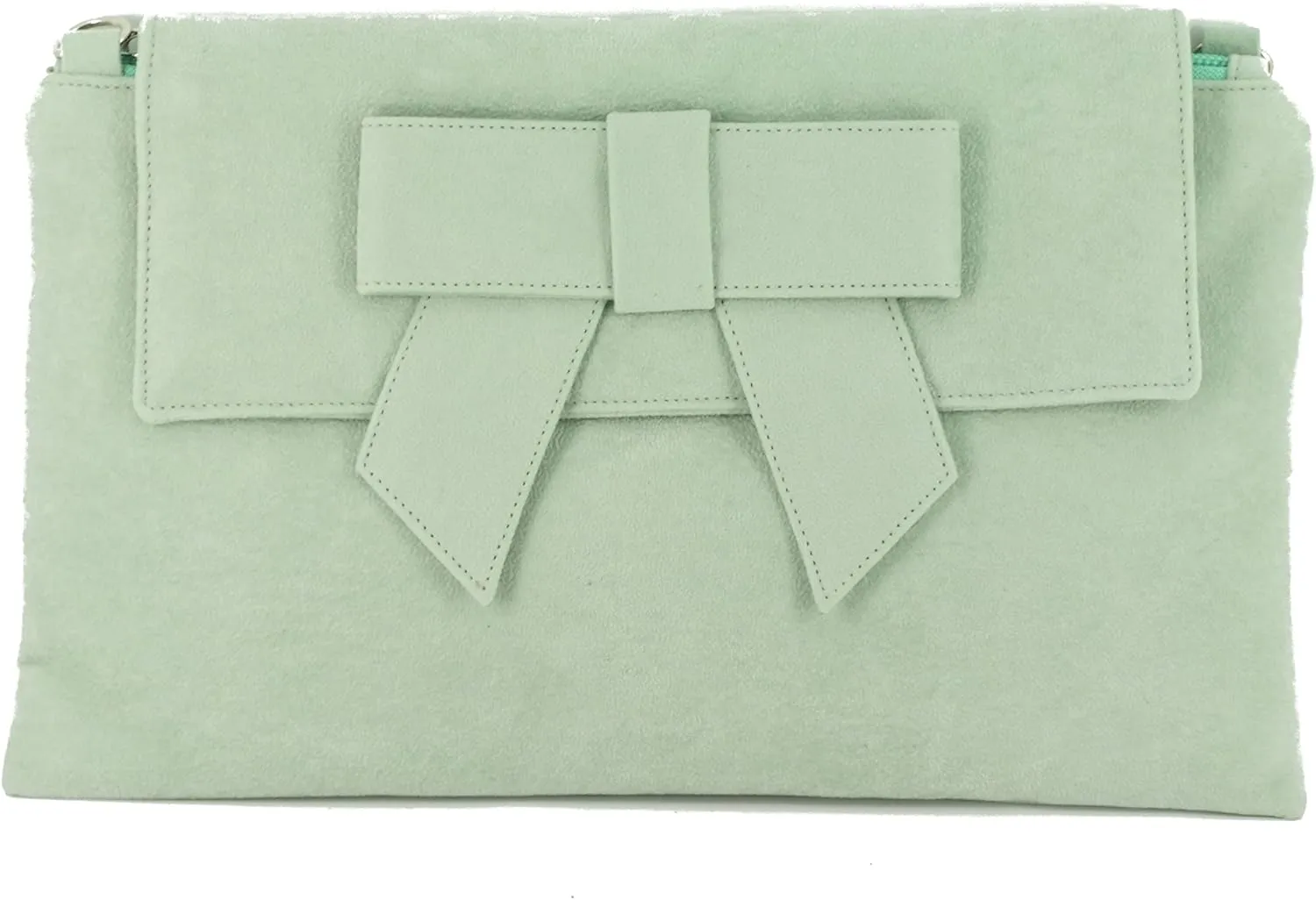 LONI Womens Clutch Bag Shoulder Bag Wristlet in Suede Faux Leather