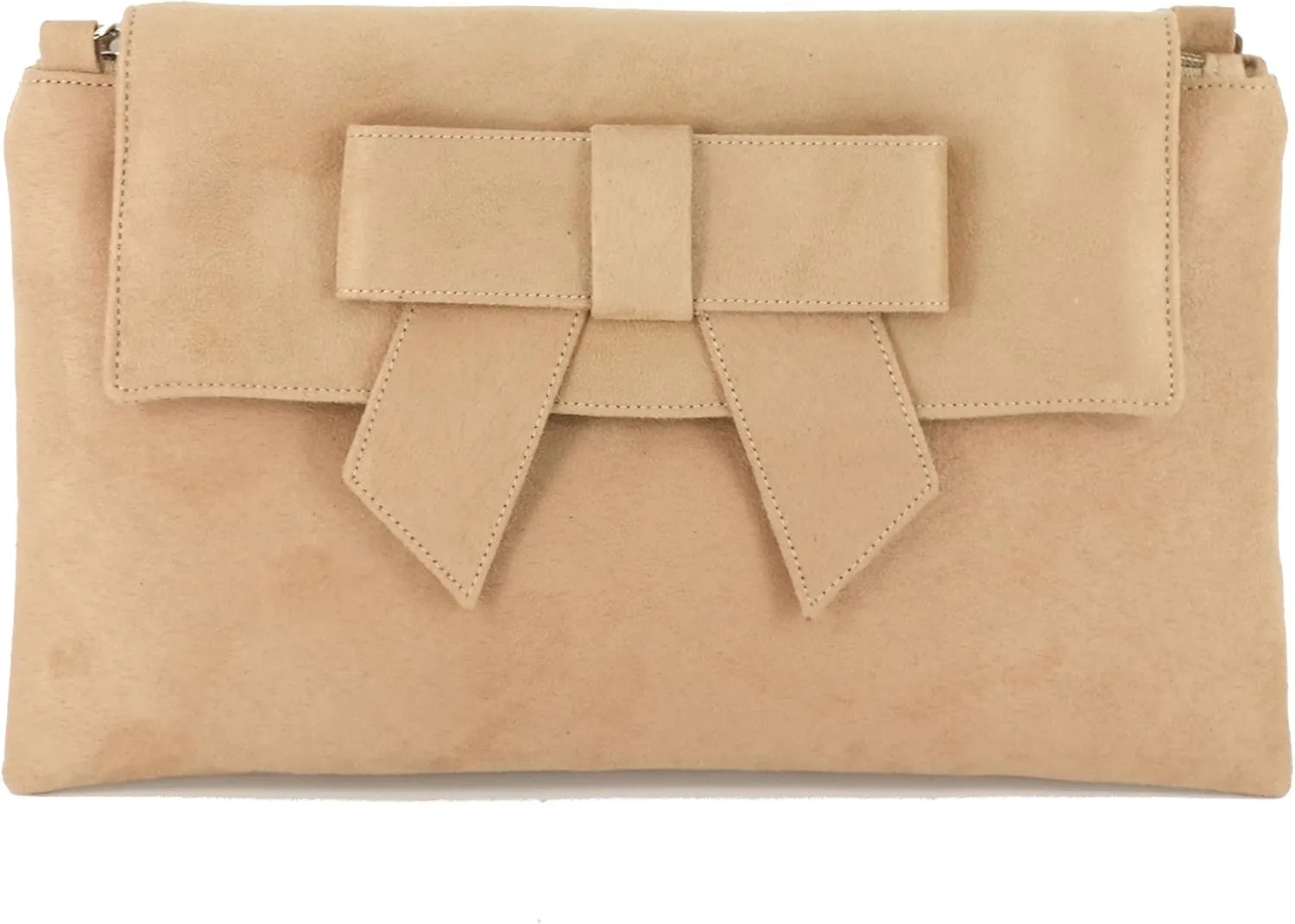 LONI Womens Clutch Bag Shoulder Bag Wristlet in Suede Faux Leather