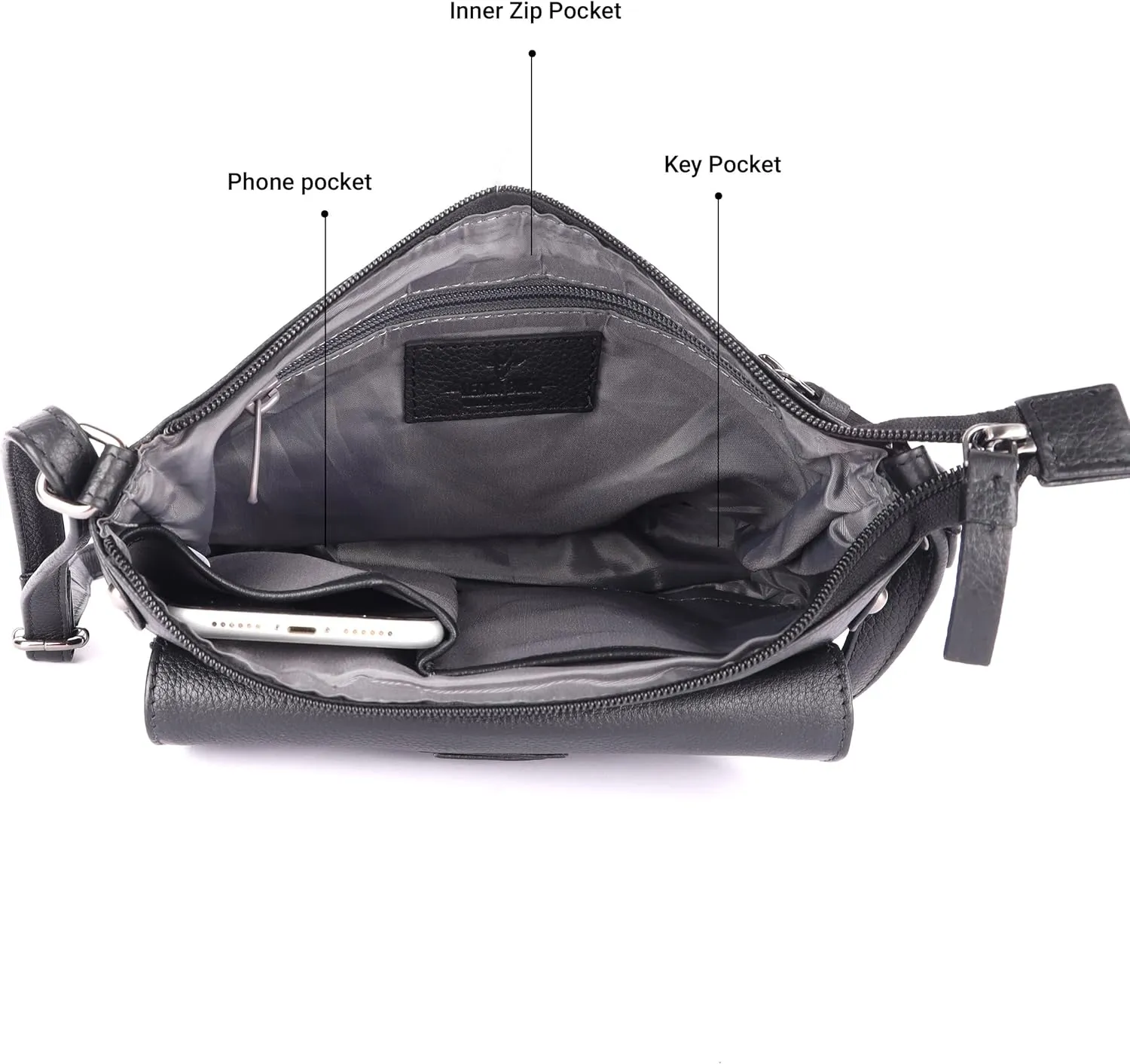 Lucy Small Soft Leather Crossbody Handbags Purses
