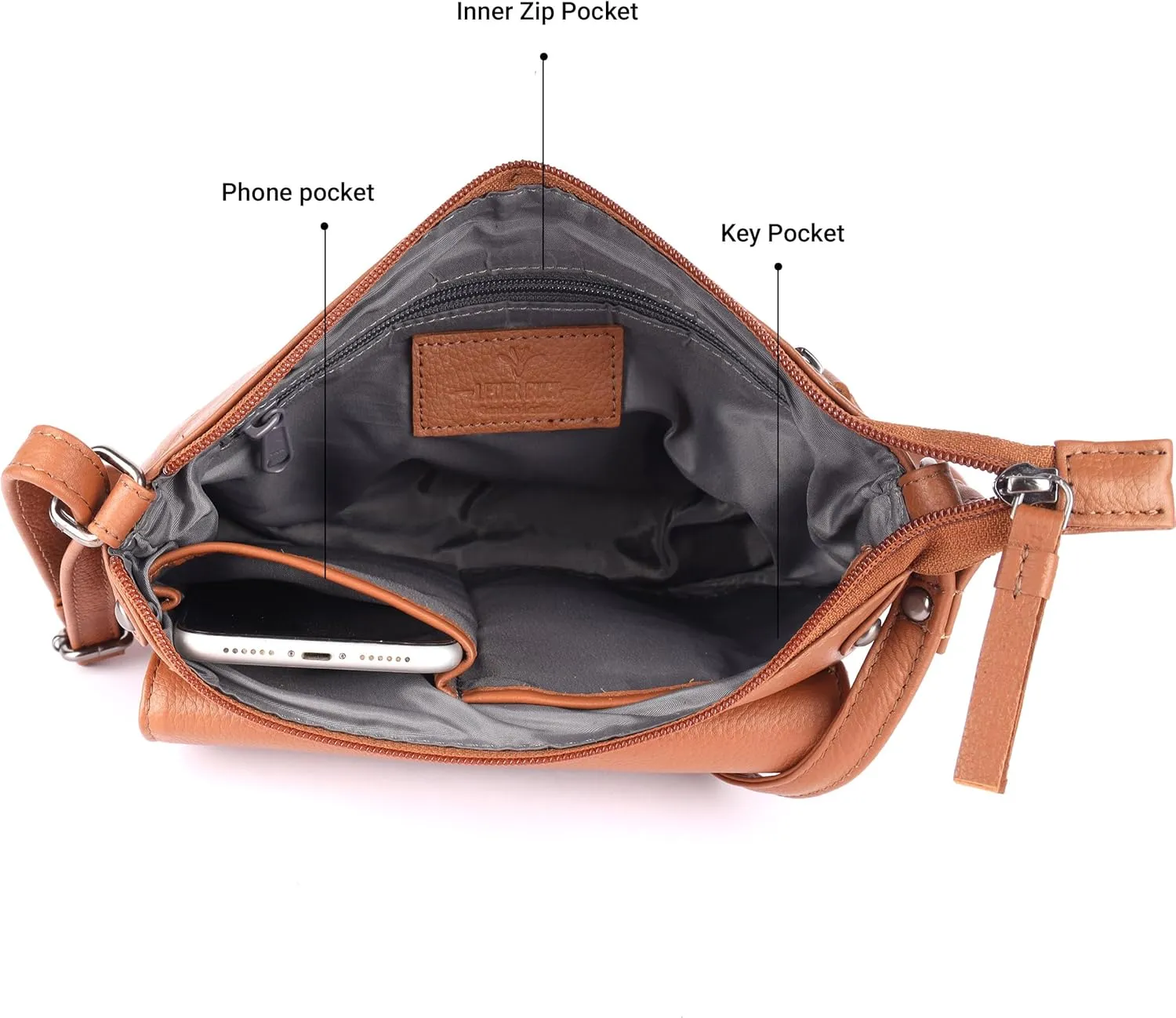 Lucy Small Soft Leather Crossbody Handbags Purses