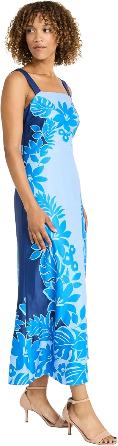 Maggy London Women's Square Neck A-line Maxi Princess Seams-Fitted Bodice Ankle Length Special Occasion Dress